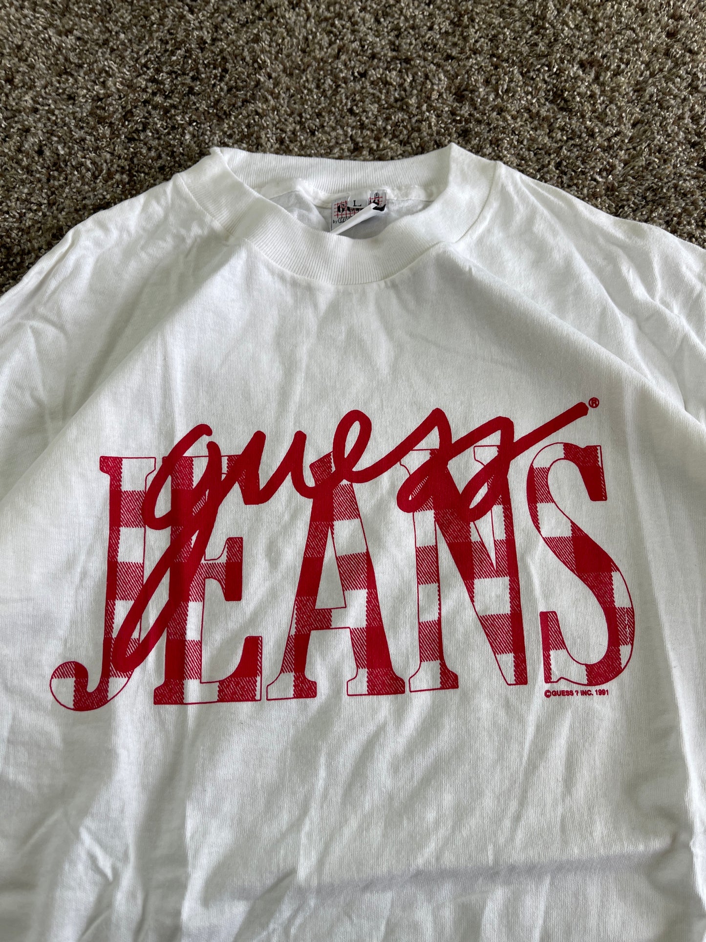 (L) Vintage 90s guess shirt