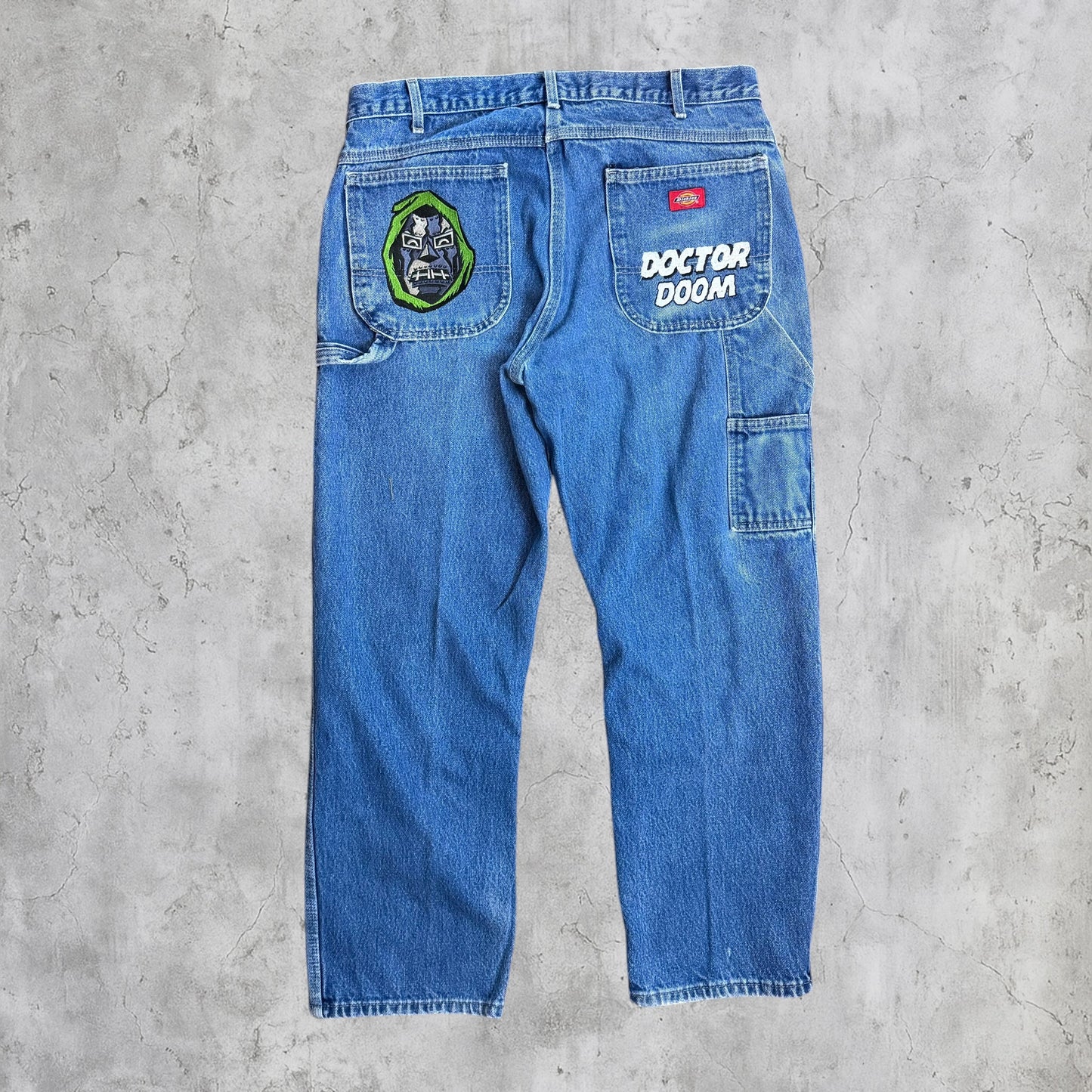 (36X30) Dr.DOOM embroidered jeans