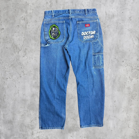 (36X30) Dr.DOOM embroidered jeans