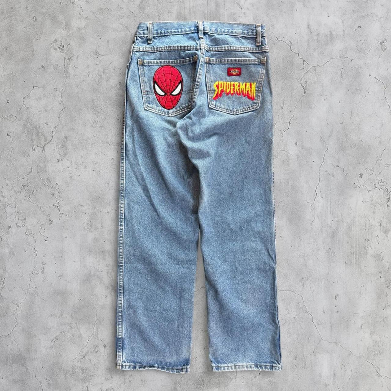 (30X30) Dickies embroidered spider man jeans