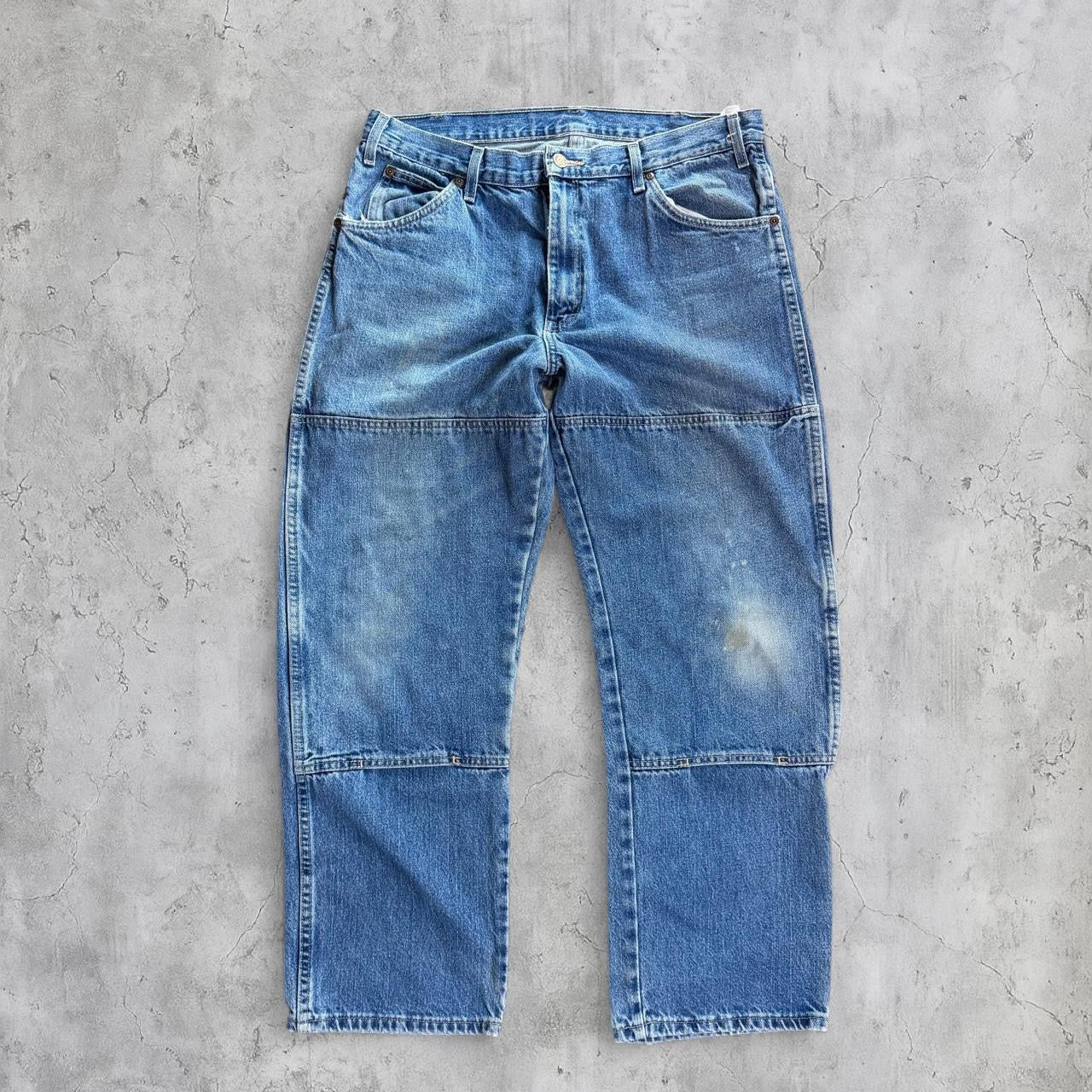 (34X30) Dickies double knee embroidered spider man jeans