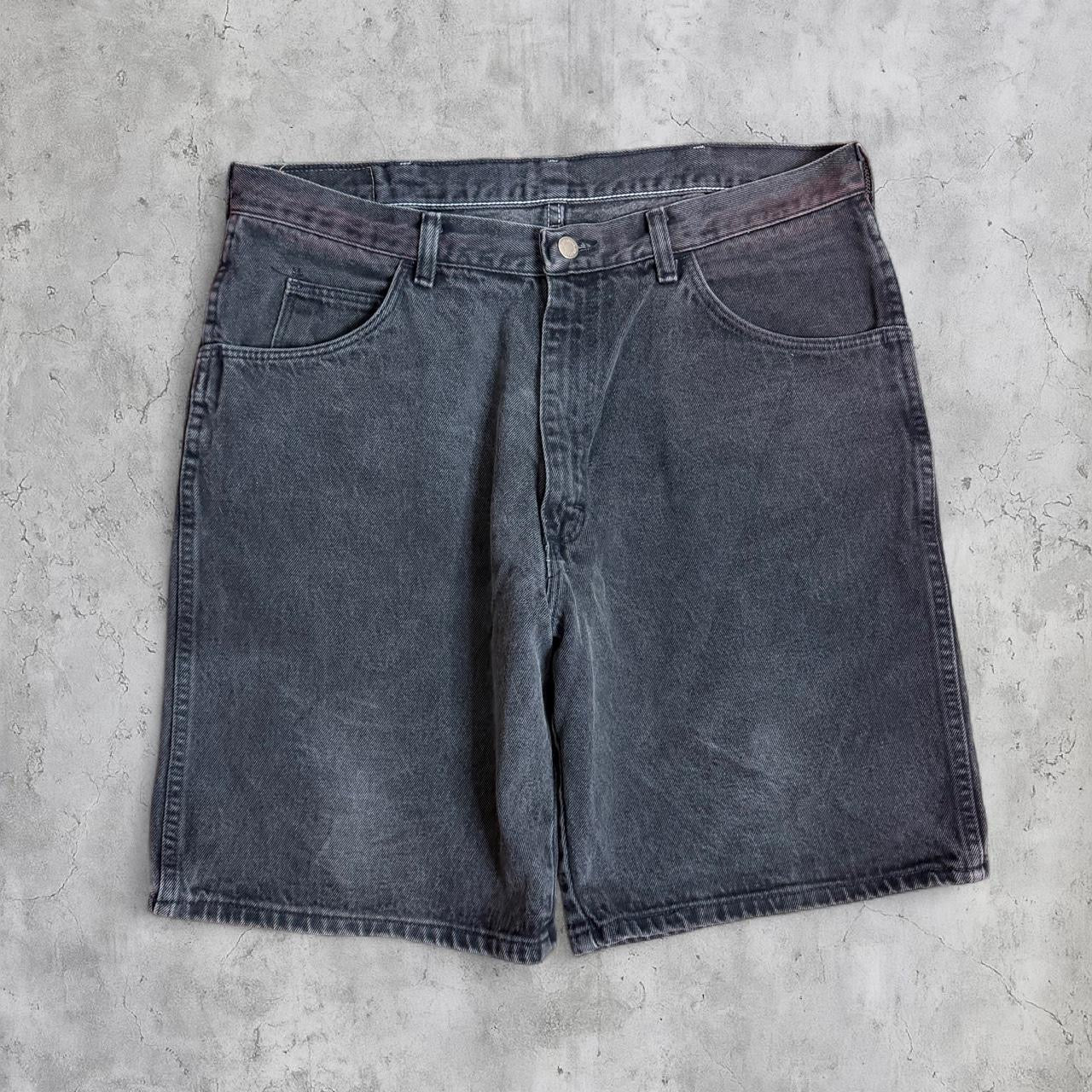 Embroidered Gundam jorts