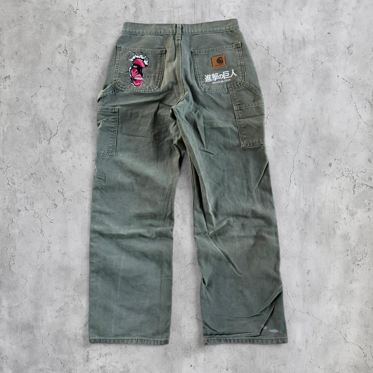 (30X30) Embroidered attack on titan Carhartt pants