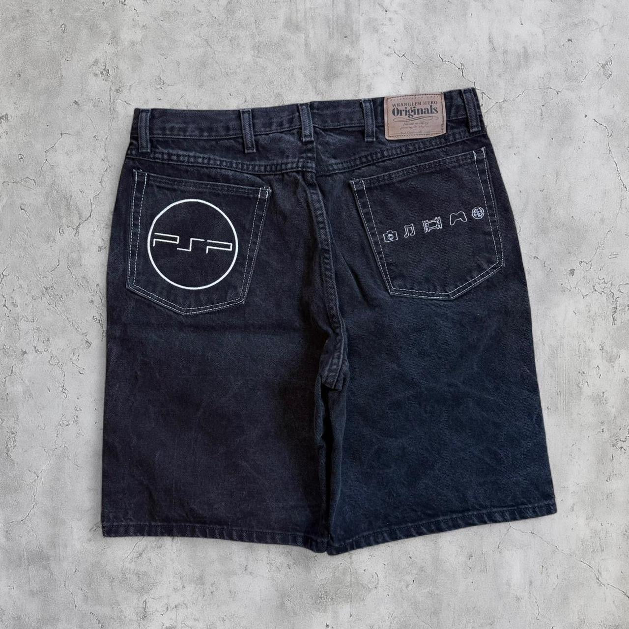 (36) PSP embroidered jorts