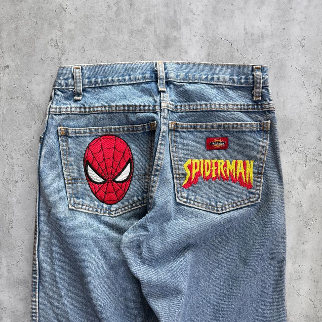 (30X30) Dickies embroidered spider man jeans