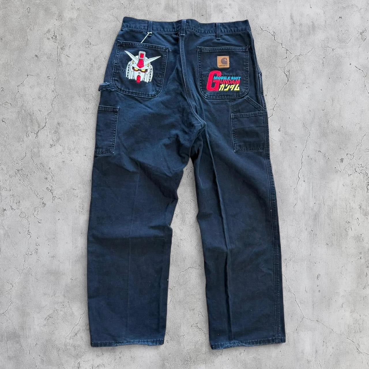 (36X32) Gundam embroidered jeans