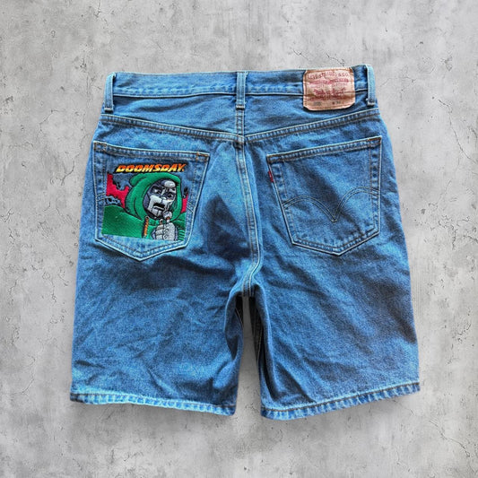 MF DOOM embroidered jorts