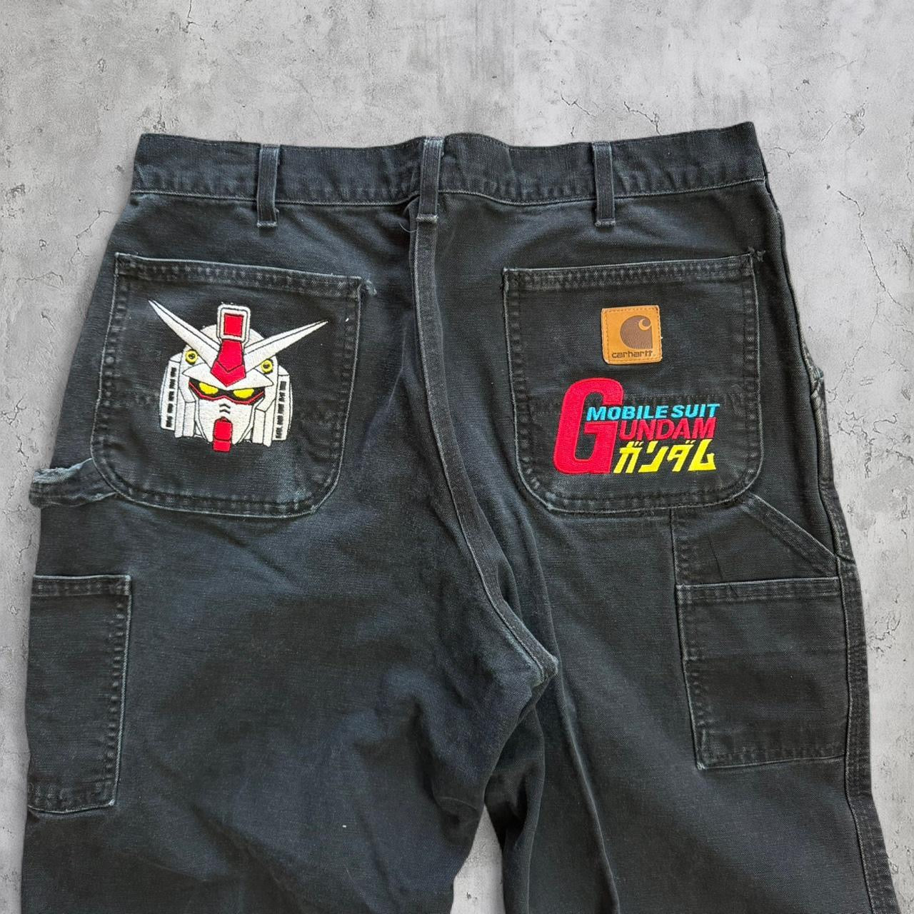 (36X32) Gundam embroidered jeans