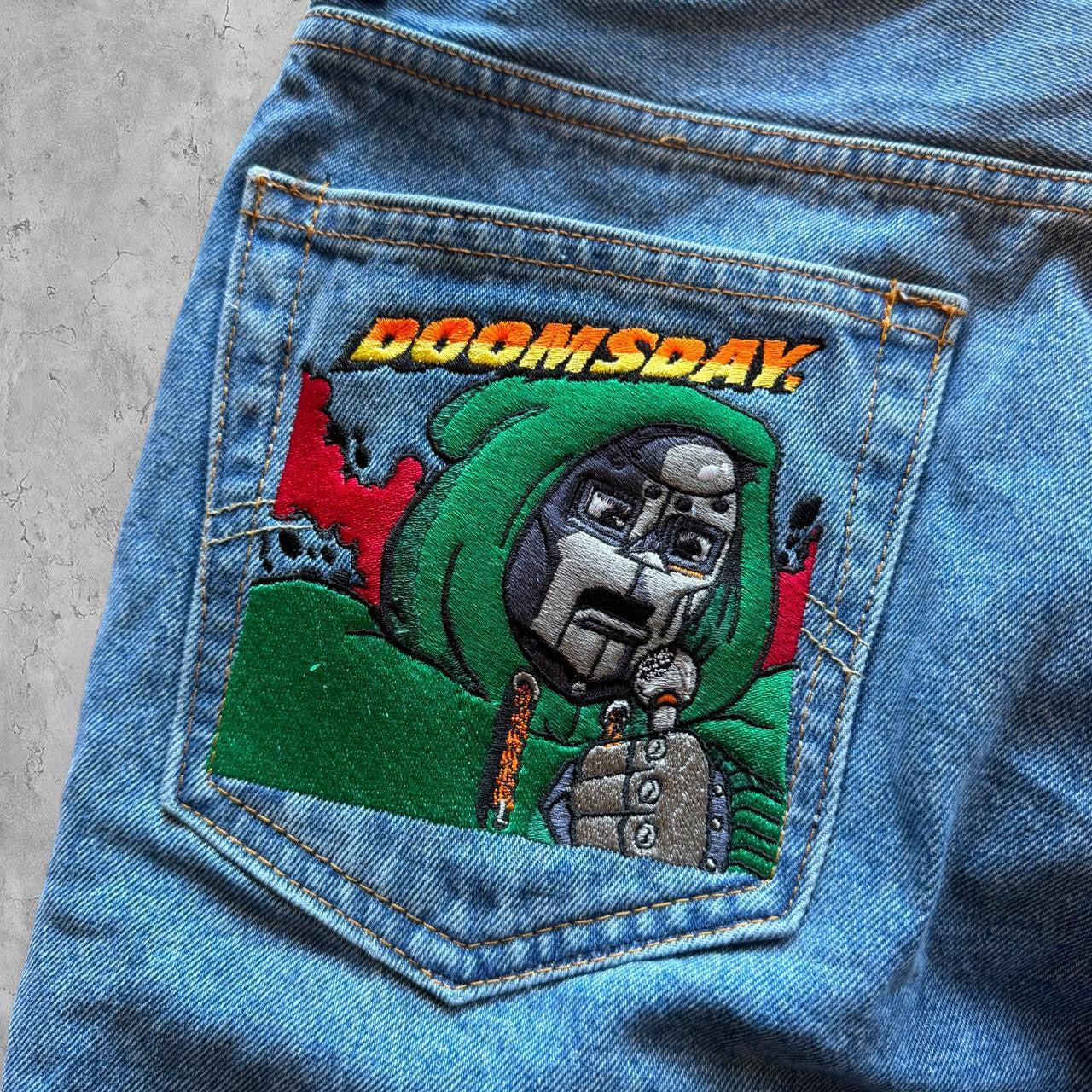 MF DOOM embroidered jorts