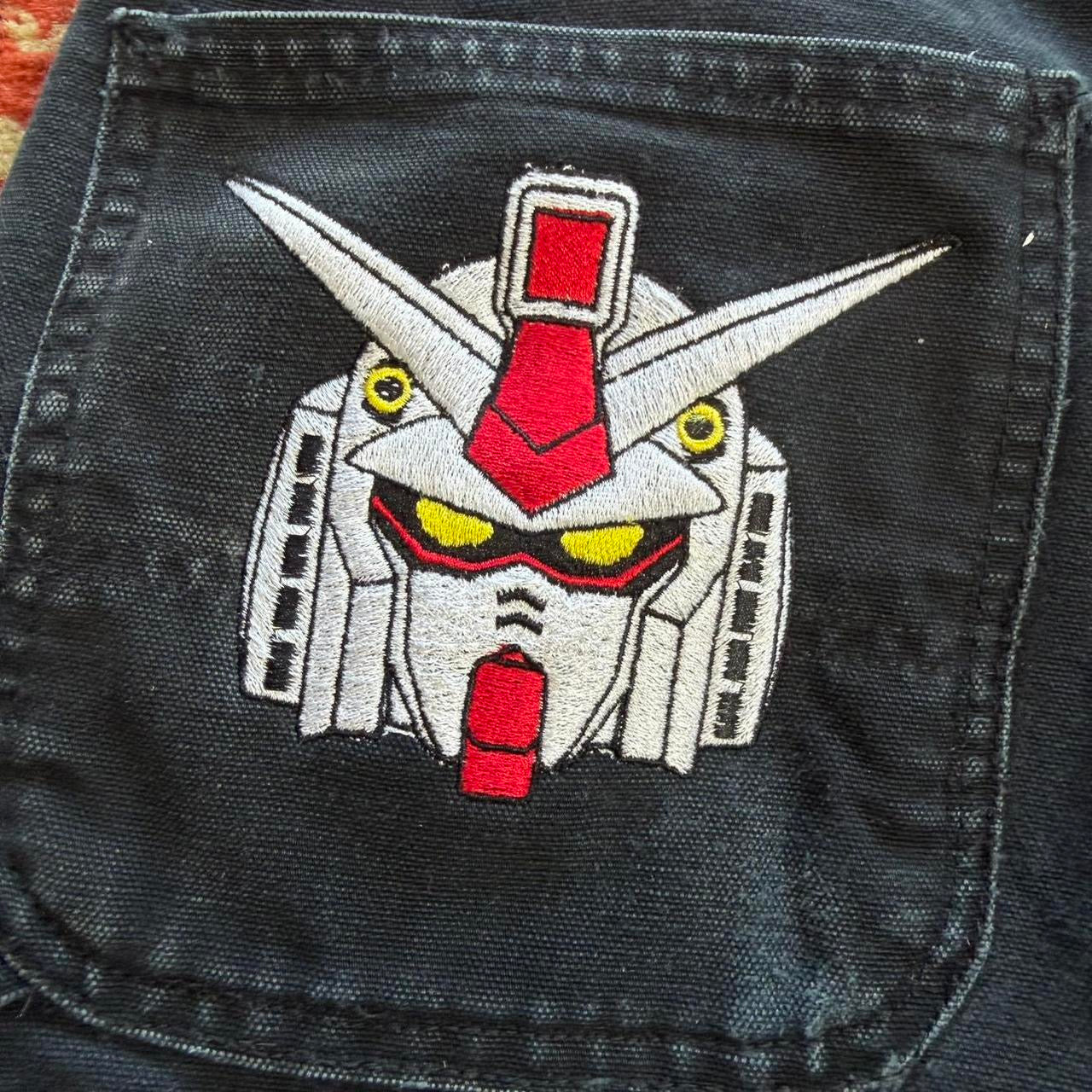 (36X32) Gundam embroidered jeans
