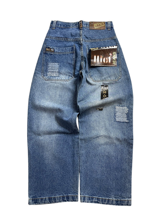 (30) Y2K HI CUTLINE JEANS