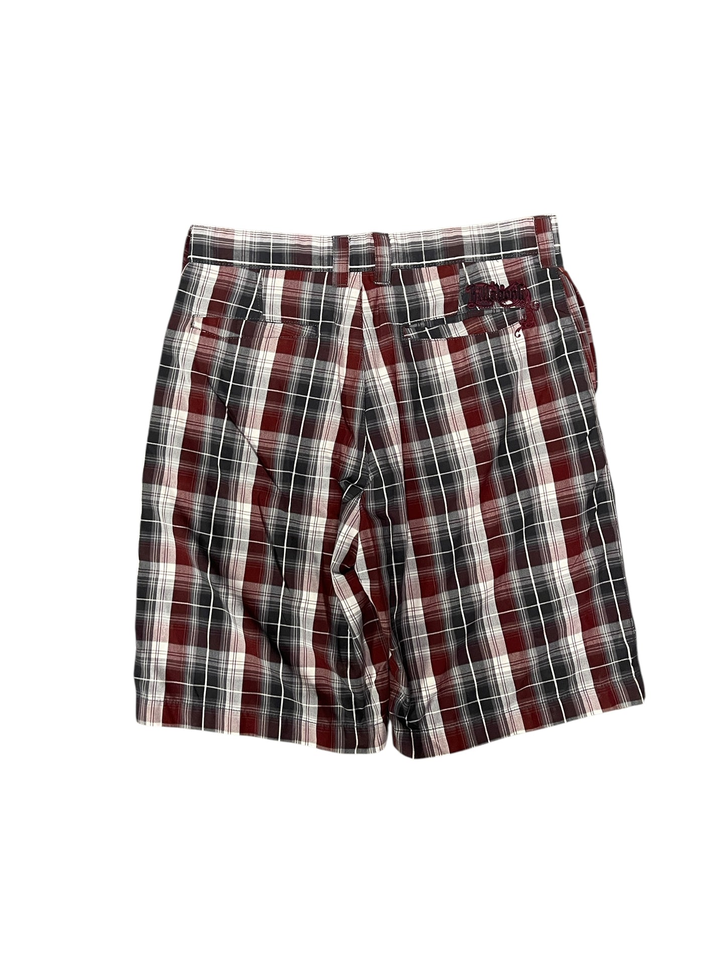 (34) y2k billabong plaid shorts