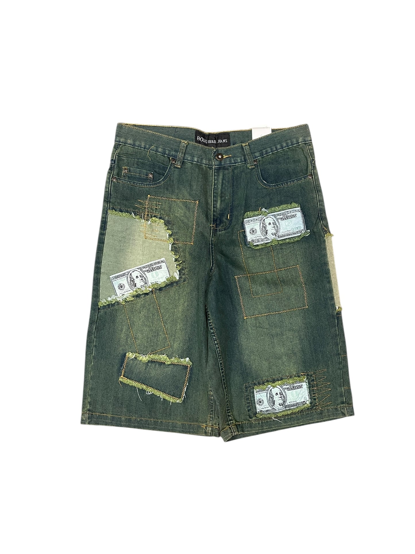 (32) Y2K money baggy jorts