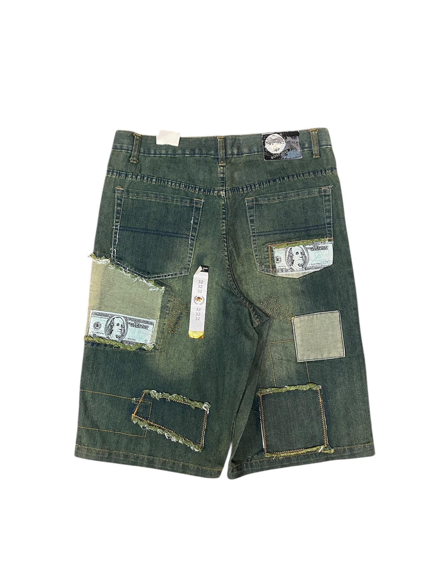 (32) Y2K money baggy jorts