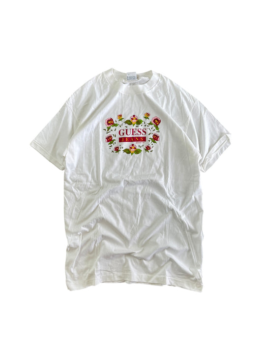 (L) Vintage 90s guess flower shirt