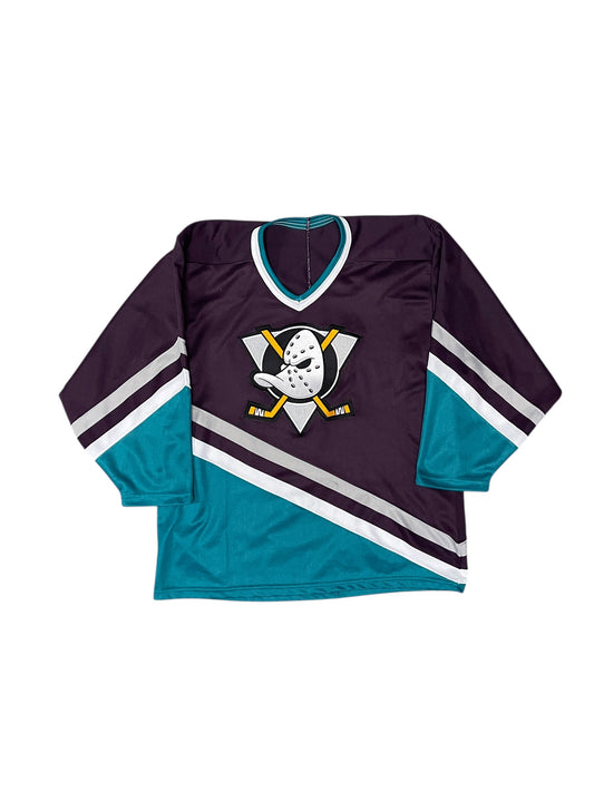 (L) Vintage CCM Anaheim Mighty Ducks Hockey Jersey