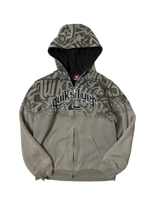 (M) Y2K QUICKSILVER FLECCE LINNED HOODIE