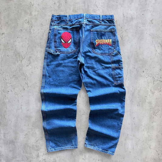 (36X30) SPIDER-MAN EMBROIDERED JEANS