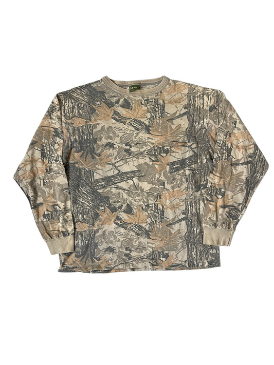 (XL) 90S CAMO LONG SLEEVE