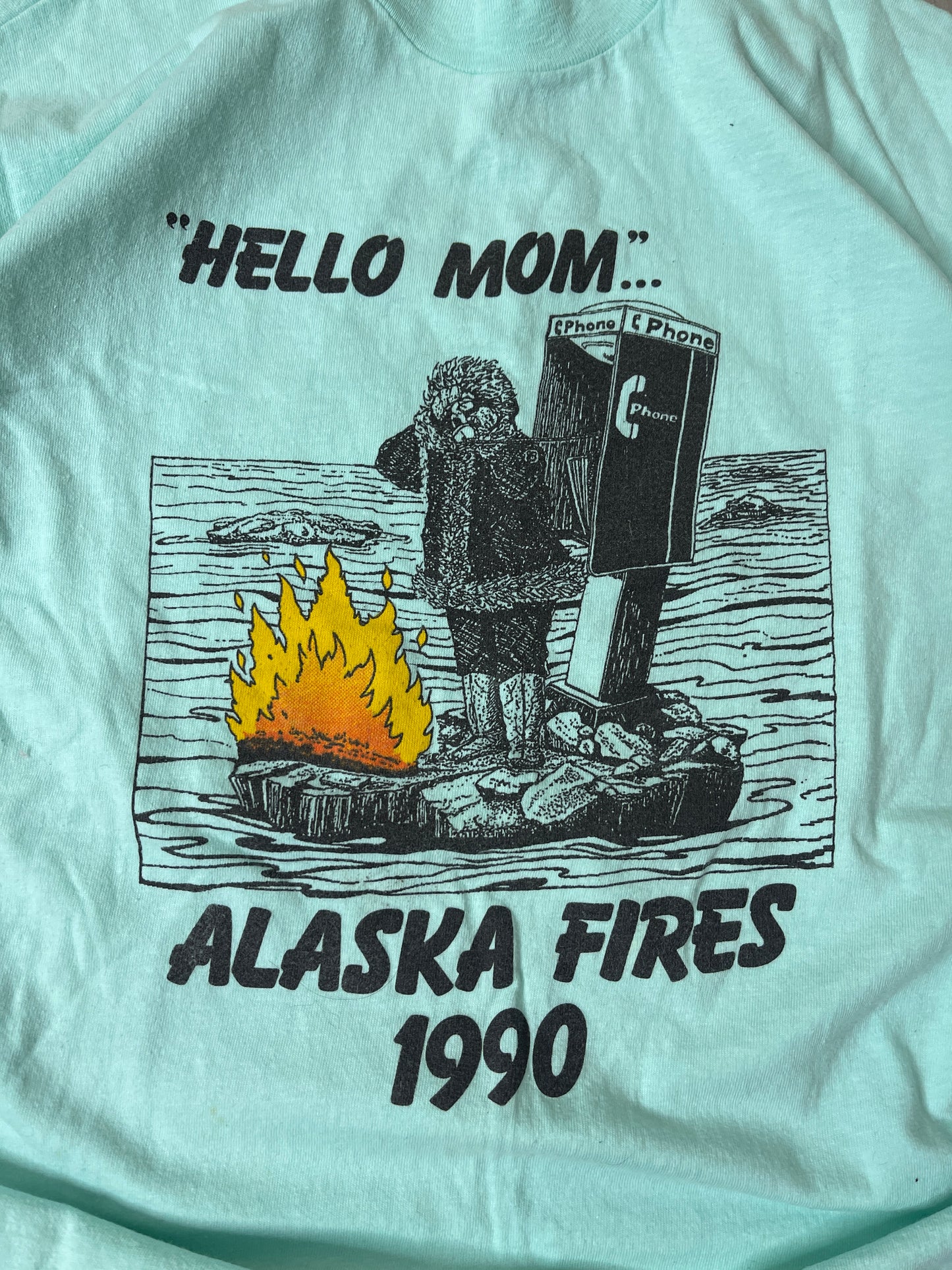 (L) 90S ALASKAS FIRES SHIRT