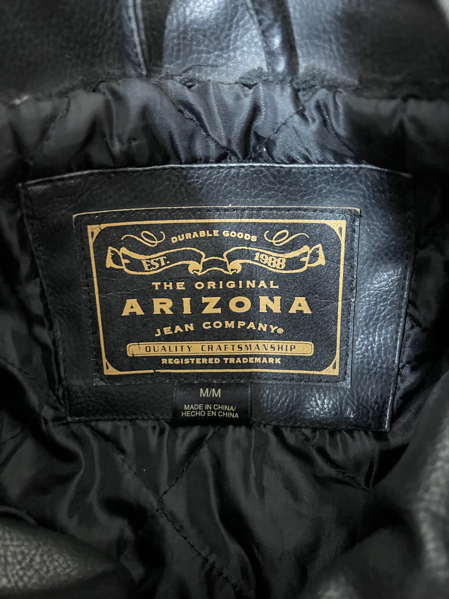 (M) VINTAGE ARIZONA LEATHER JACKET