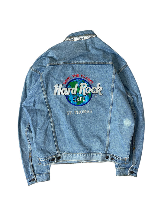 (L) 90S HARD ROCK CAFE DENIM JAKCET