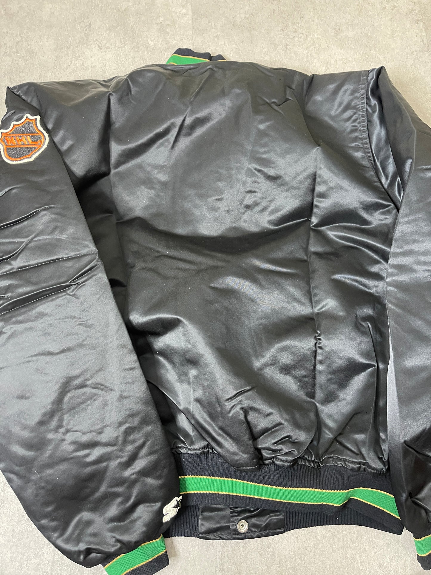 (XL) 90S STARTER MINNESOTA NORTHSTARS SATIN JACKET