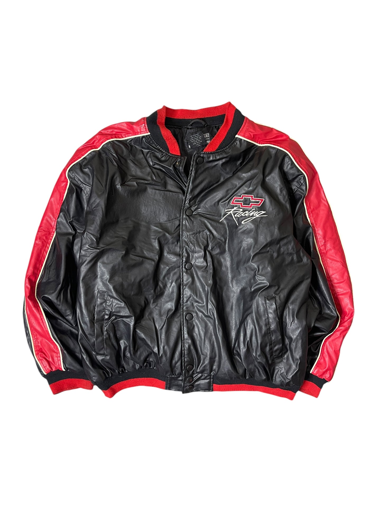 (XXL) 90S CHEVY LEATHER JACKET