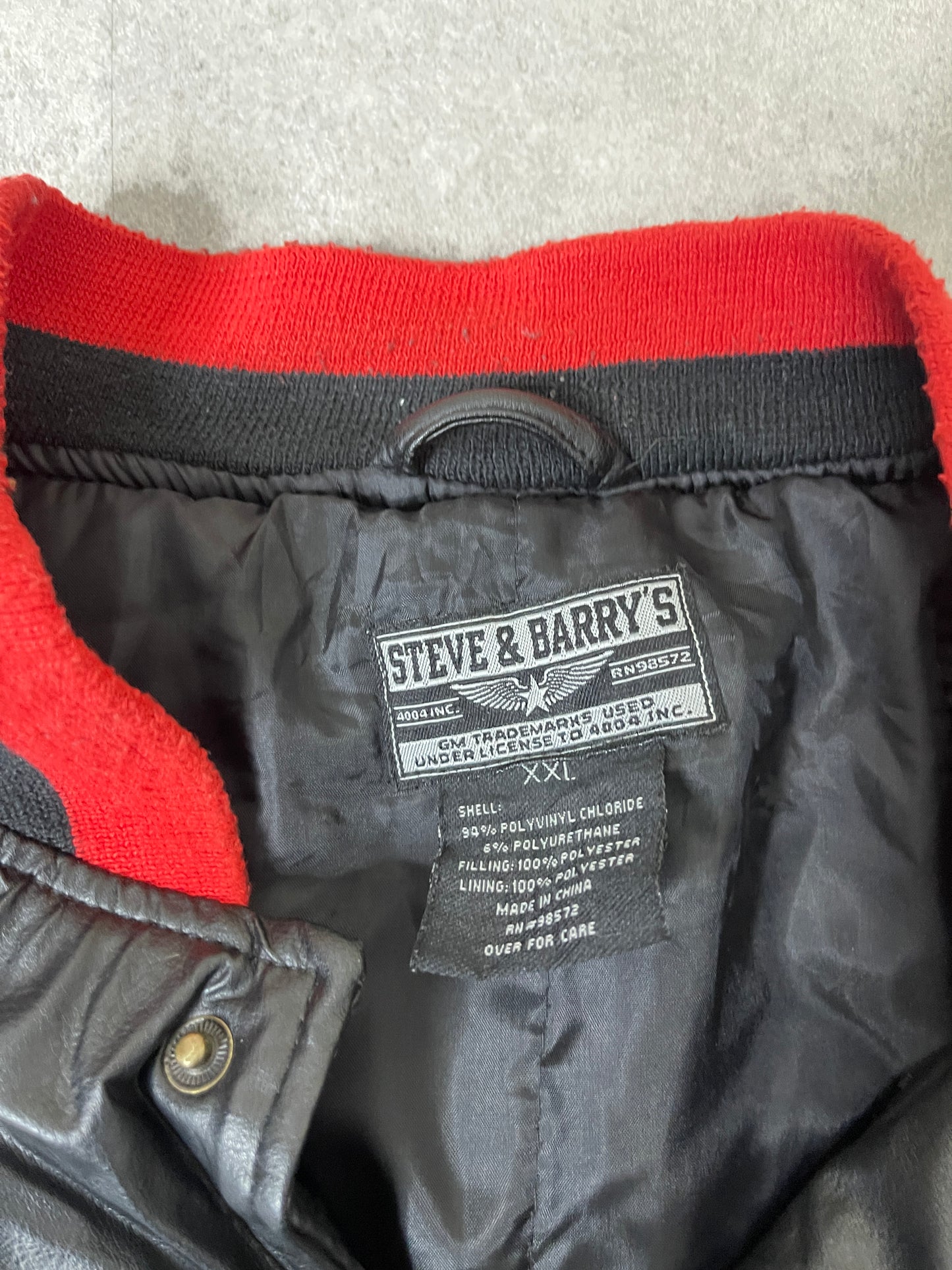 (XXL) 90S CHEVY LEATHER JACKET