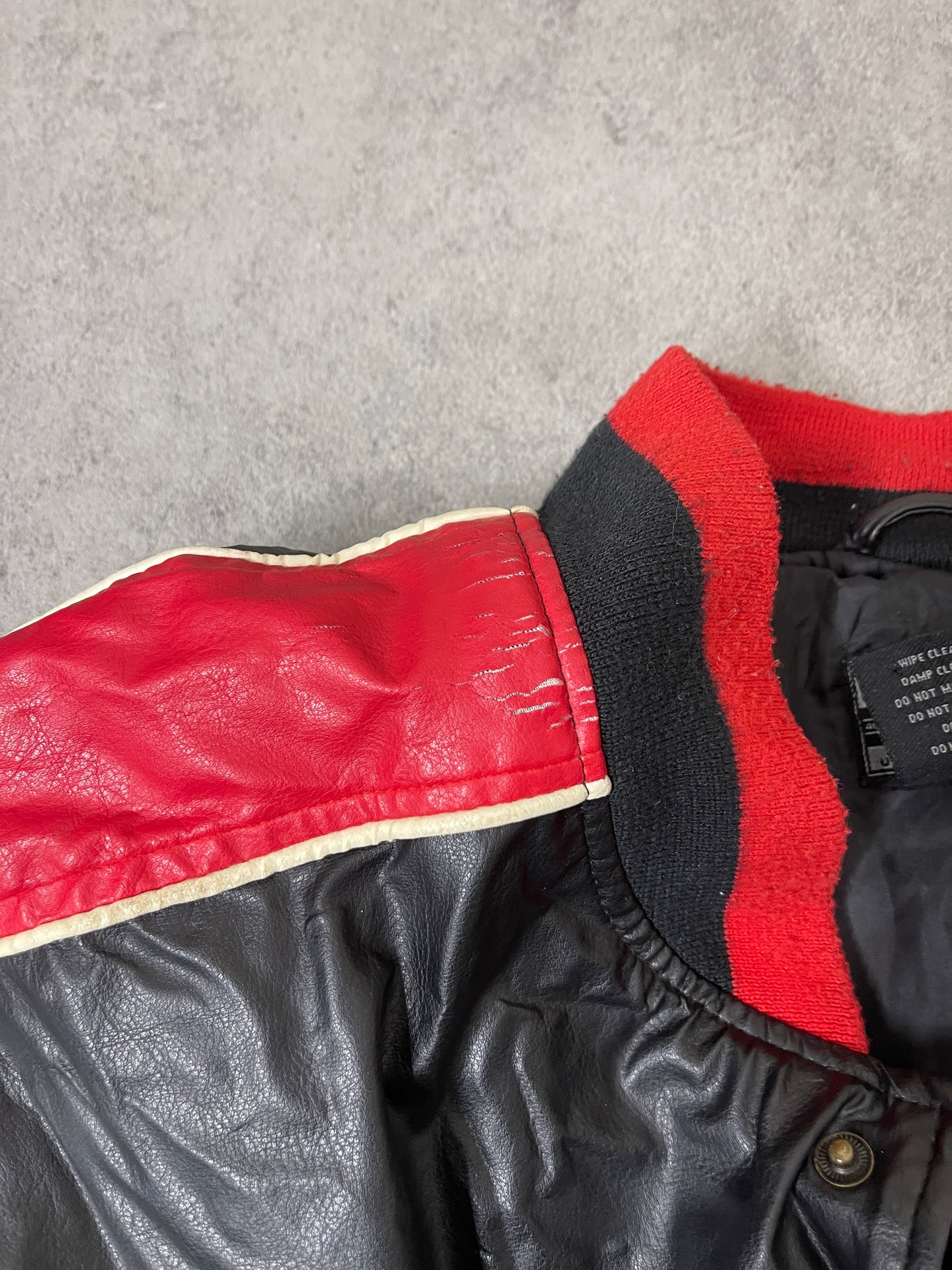 (XXL) 90S CHEVY LEATHER JACKET