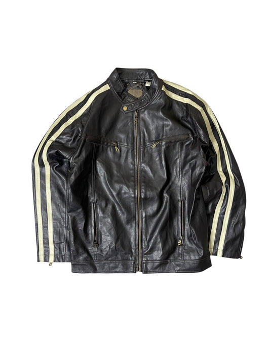 (L) Y2K POINT ZERO LEATHER JACKET