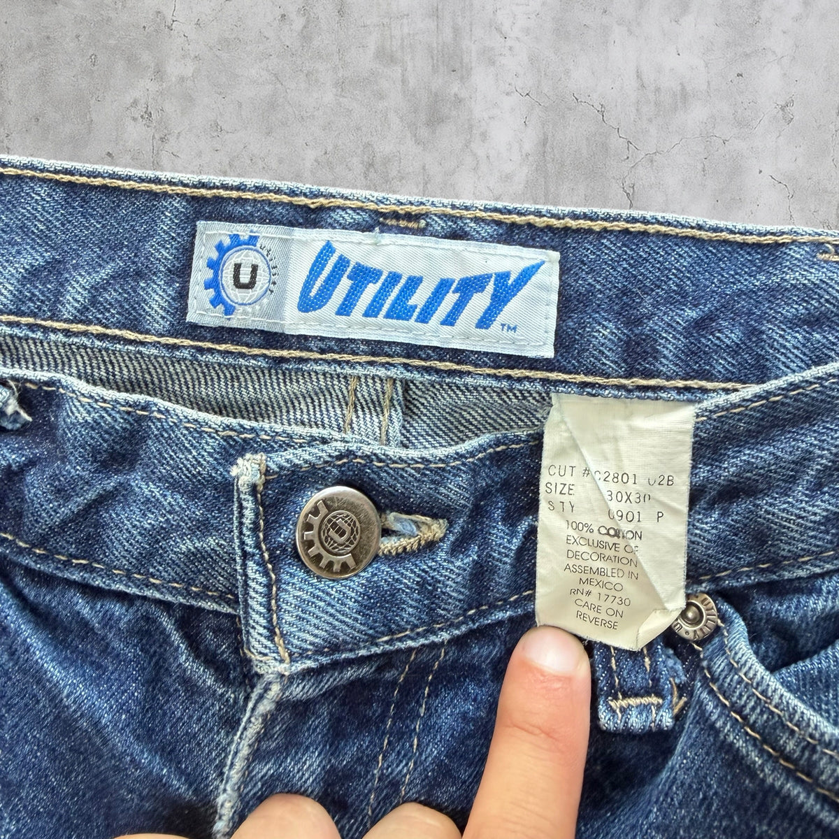 (30X30) Y2K UTILITY JEANS