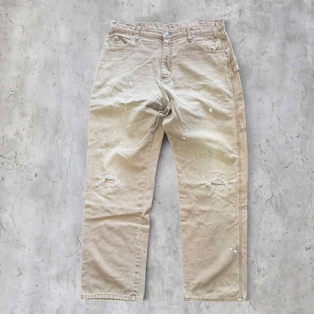 (38x34) Brown Dickies painted pants