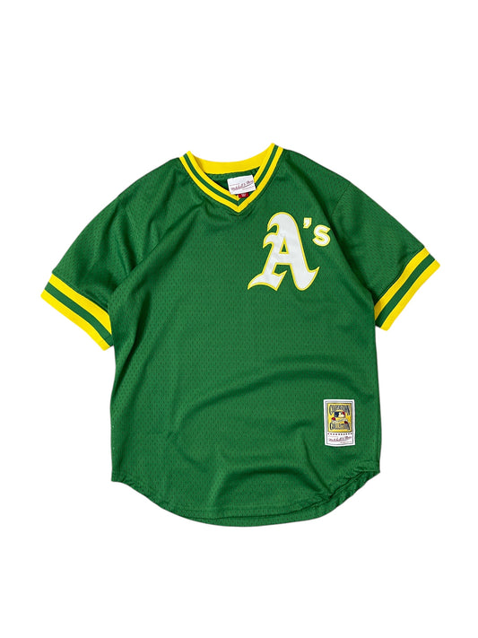 (L) MITCHELL & NESS OAKLAND ATHLETICS JERSEY